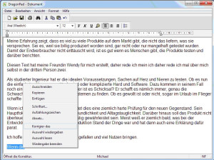 Screenshot Korrekturen